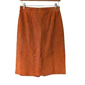 Vintage Jerry Lewis  Snake Print 100% Genuine Leather Skirt Size 6